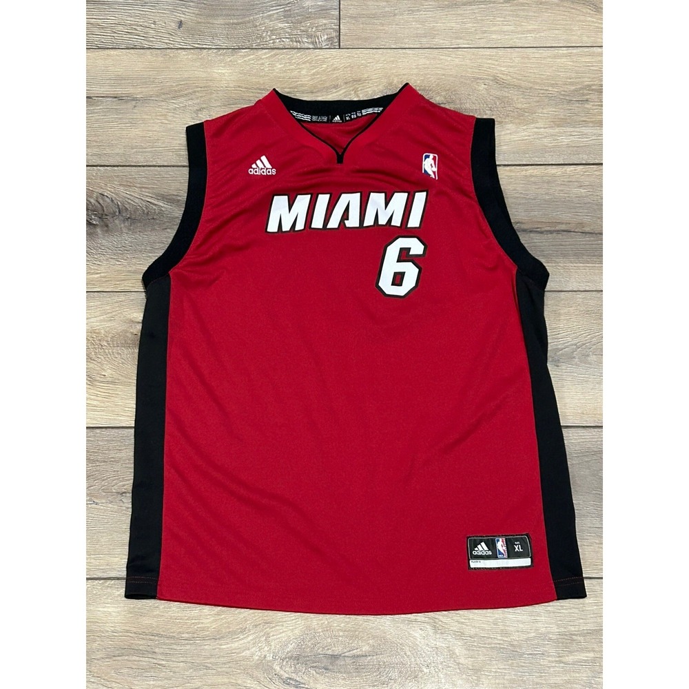 Miami Heat Lebron James‎ #6 NBA Basketball Jersey Youth Extra Large 18-20 Adidas